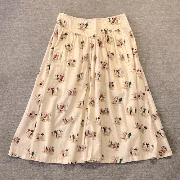 Vintage Lizsport Skating Midi Skirt - Picture 1 of 5